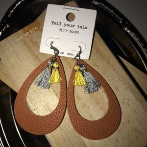 Leather & Tassel Earrings